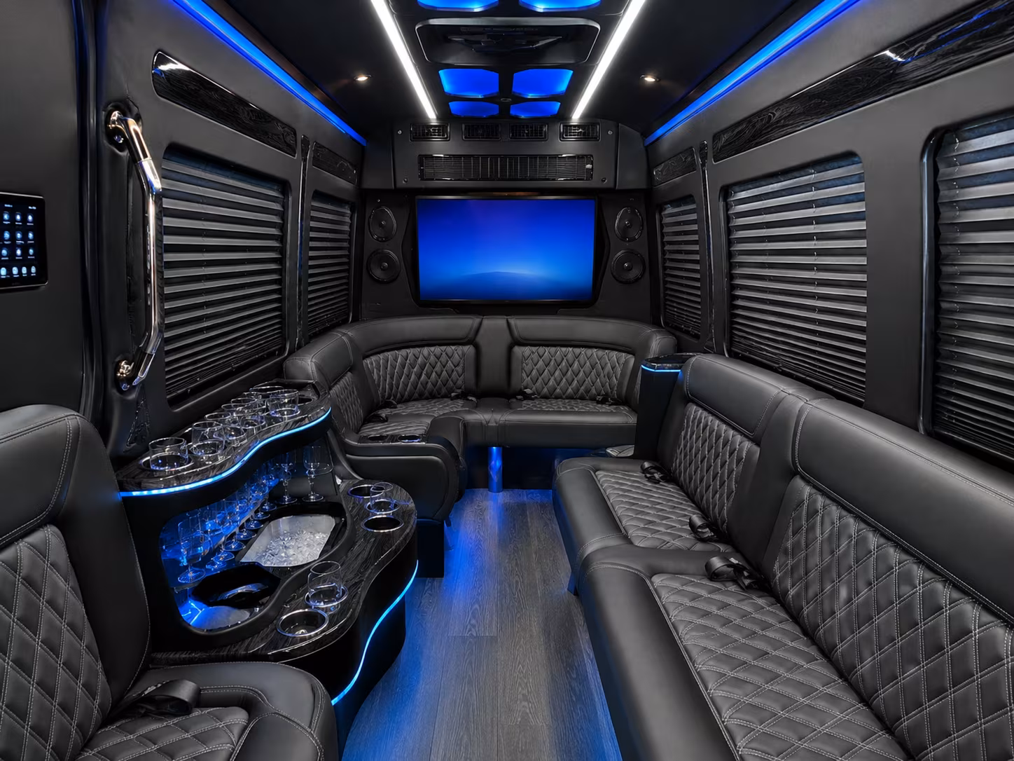 bridal party sprinter vans and party buses for the wedding weekend